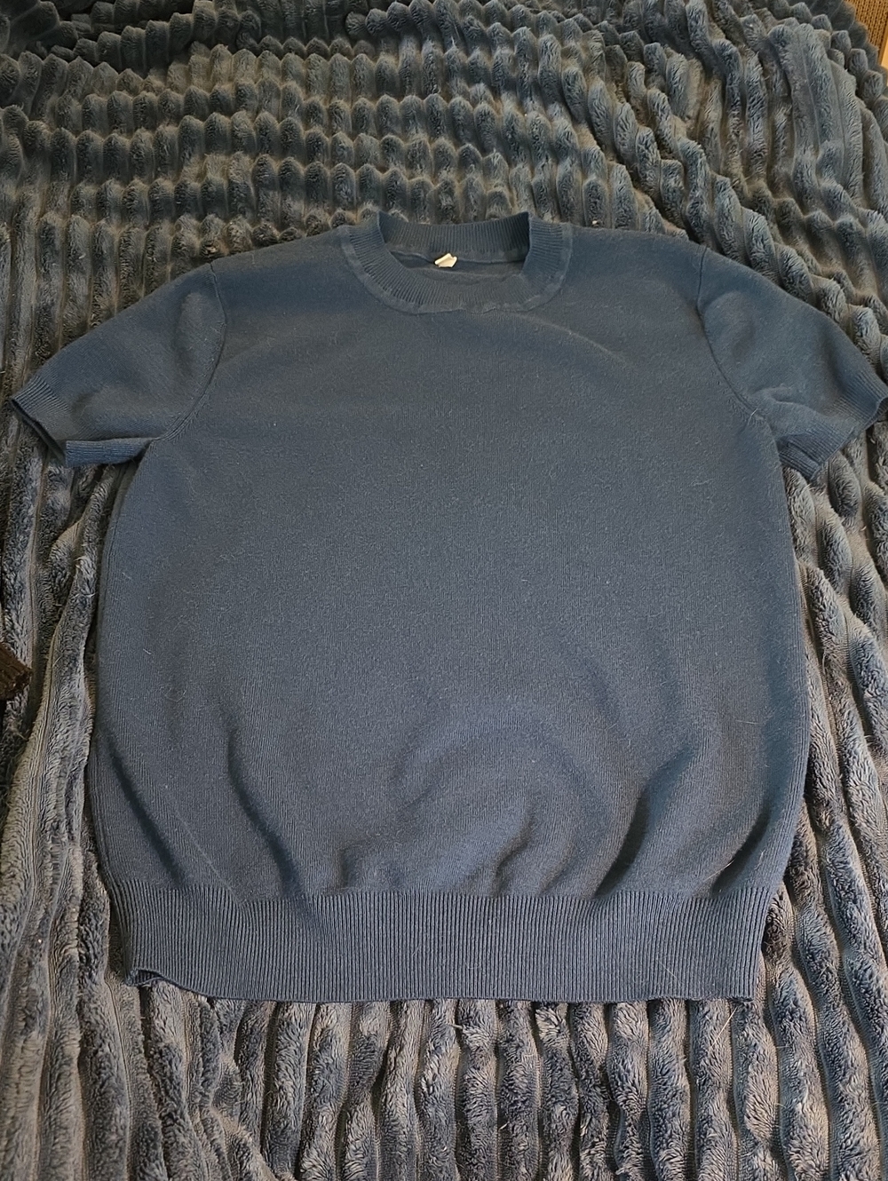 Women's Classic Short-Sleeve Knit Sweater - Navy